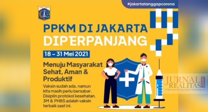 Pemprov DKI Perpanjang PPKM Mikro Hingga 31 Mei 2021