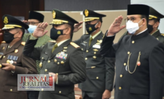 Pangdam Jaya Ikuti Daring Upacara Hari Lahir Pancasila di Gedung Balai Kota DKI Jakarta