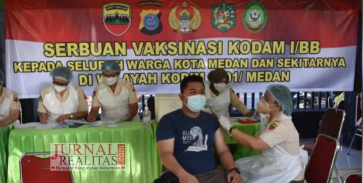 Kodam I/BB Percepat Herd Immunity, Vaksinasi Dikebut