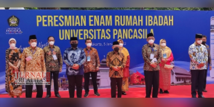 Wakil Presiden RI Resmikan 6 Tempat Ibadah Di Universitas Pancasila