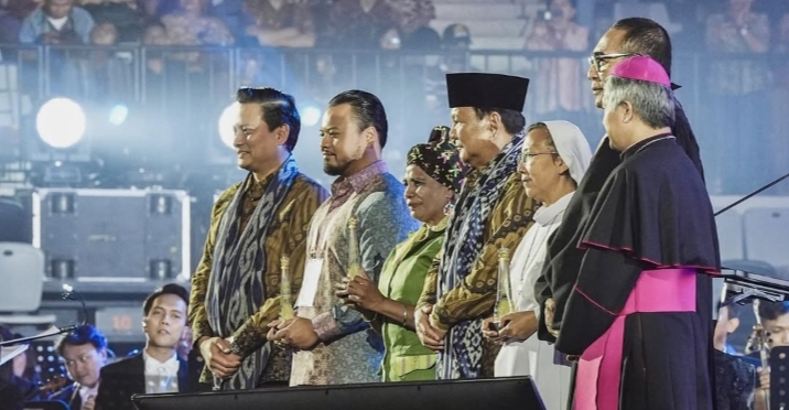 Hadiri Perayaan Natal Nasional, Presiden Prabowo Sampaikan Terima Kasih ke Kapolri & Panglima TNI